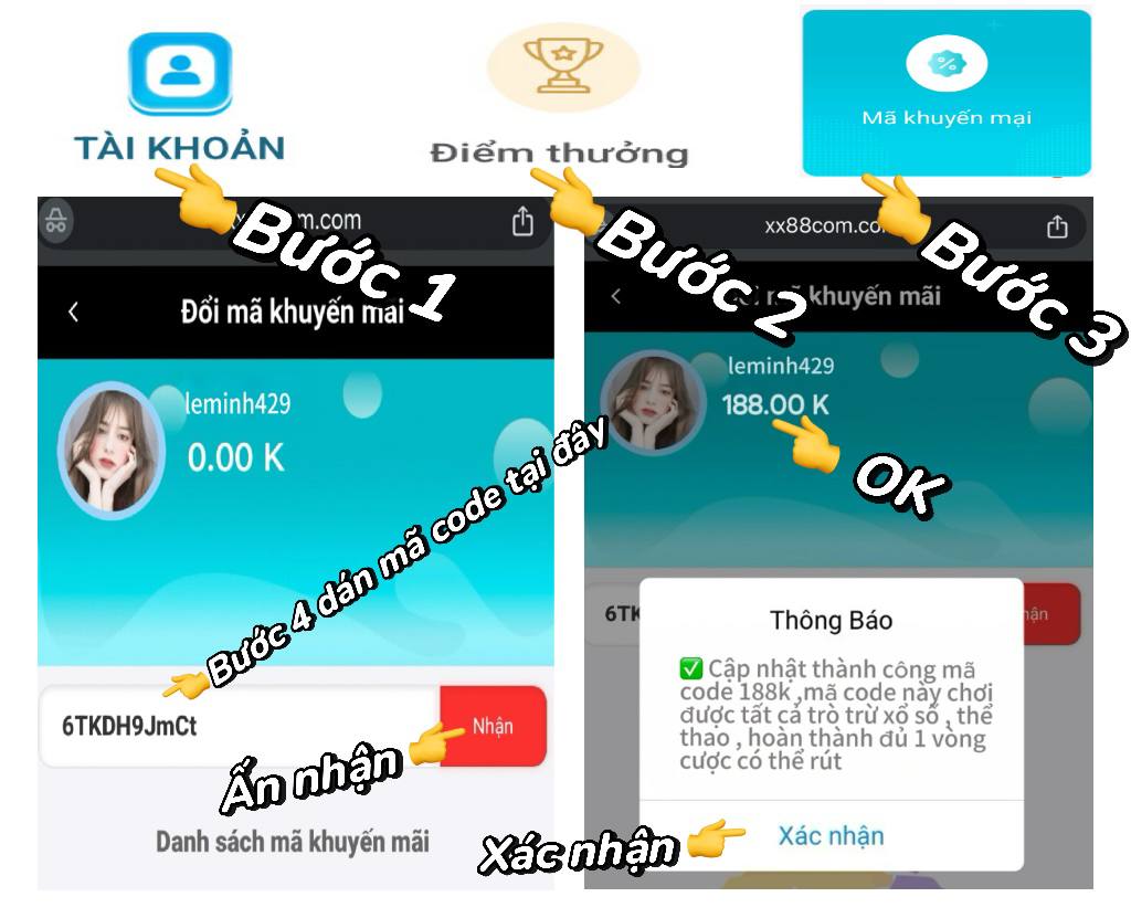 hướng dẫn nhận code tân thủ xx88
