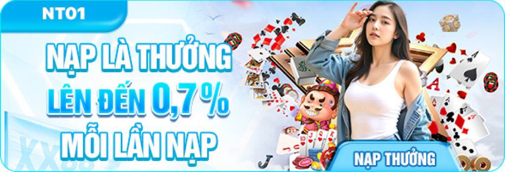 Khuyến Mãi XX88 Nạp Là Thưởng Lên Đến 0.7% Mỗi Lần Nạp XX88